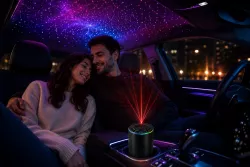Ароматизатор для авто XT015 с RGB LED-подсветкой - эффект звездного неба, сенсорное управление, USB/Type-C thumbnail