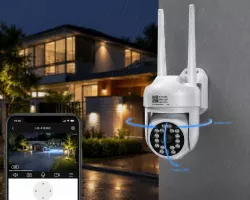 Поворотная IP Wi-Fi камера HX-A1536C - Погодозащитная, Ночное видение, Детекция движения, Уличная и Внутренняя thumbnail