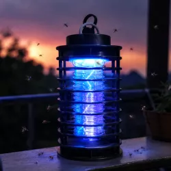 Электрическая антимоскитная лампа Mosquito Control Lamp - УФ свет, USB питание, 3 Вт, петля для подвешивания, безопасна для детей и животных thumbnail