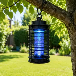 Электрическая антимоскитная лампа Mosquito Control Lamp - УФ свет, USB питание, 3 Вт, петля для подвешивания, безопасна для детей и животных thumbnail