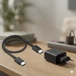USB адаптер 45W с кабелем Type-C - Быстрая зарядка, Защита от перегрева, Black Edition thumbnail