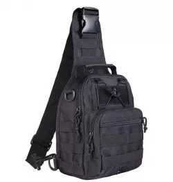 Тактическая сумка через плечо A74 - 5л, нейлон 800D, MOLLE система, черный thumbnail