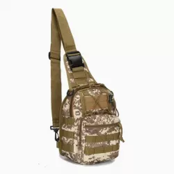 Сумка-рюкзак тактическая через плечо A74 - 5л, нейлон 800D, MOLLE система, бежевый камуфляж thumbnail