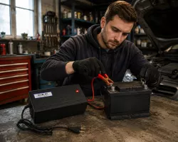 Импульсное зарядное устройство UKC MA-1205 - 5A, 12V, защита от перепадов напряжения, авто и мото аккумуляторы thumbnail