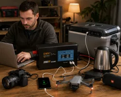 Инвертор автомобильный UKC AX2600i - 2600W, чистая синусоида, LCD-дисплей, защита, 3 USB, 1 Type-C thumbnail