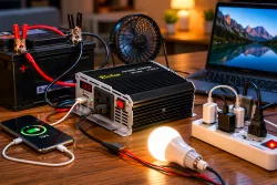 Преобразователь напряжения SU-KAM RPI 500W - Инвертор 12V DC в 220V AC, Защита от перегрева, Компактный корпус, Подходит для авто и кемпинга thumbnail