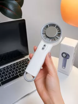 Портативный вентилятор Mini-Cooler с функцией холодного компресса - 1500 Mah, USB Type-C, несколько скоростей thumbnail