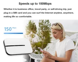 Портативный 4G LTE роутер MF8-E с аккумулятором 2100 мАч - до 150 Мбит/с, до 10 устройств, слот для SIM-карты thumbnail