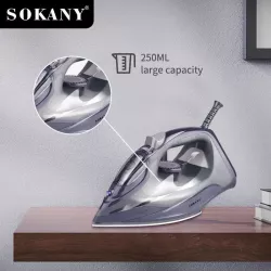 Паровой утюг Sokany SK-2071 - 2600 Вт, керамическая подошва, беспроводной режим, увеличенный резервуа thumbnail