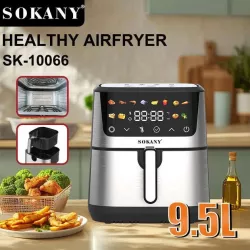 Аэрофритюрница Sokany SK-10066 - 9.5 л, 2400 Вт, 12 программ, электронное управление, тайме thumbnail