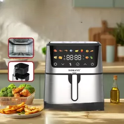 Аэрофритюрница Sokany SK-10095 - 2200 Вт, 10 л, 10 программ, температура 80-200°C, таймер 60 мин thumbnail