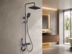 Душевая система Faucet CR-25HT007 с LED-подсветкой - металл, верхний и ручной душ, смеситель thumbnail