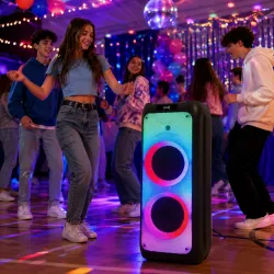 Портативная колонка ZXX-5590: 100Вт, Bluetooth, LED-подсветка, 2 микрофона, TWS, аккумуляторная thumbnail