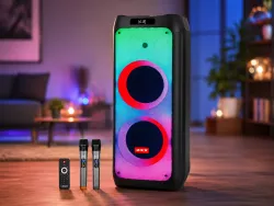 Портативная колонка ZXX-5590: 100Вт, Bluetooth, LED-подсветка, 2 микрофона, TWS, аккумуляторная thumbnail