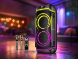 Портативная акустика ZXX-5540 - 100 Вт, Bluetooth, USB, FM, LED-подсветка, 2 микрофона, пульт ДУ thumbnail