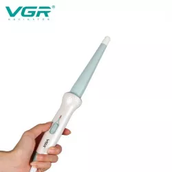 Конусная плойка VGR V-596 - керамическое покрытие, 2 температурных режима, безопасный наконечник thumbnail