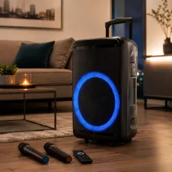 Портативная колонка ZXX-7676 с Bluetooth и TWS - 60Вт, 2 микрофона, пульт ДУ, USB/SD/FM, 12-дюймовый динамик thumbnail