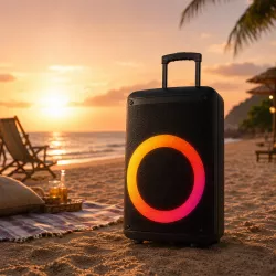 Портативная акустическая система ZXX-7878 - 15 дюймов, Bluetooth, TWS, FM, USB, SD, 2 микрофона, RGB-подсветка, пульт ДУ thumbnail