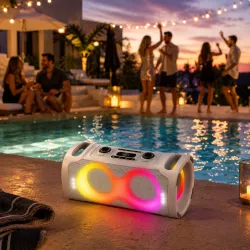 Портативная Bluetooth колонка ZXX-8082 - 60 Вт, 2x6.5" динамика, микрофон, TWS, LED-подсветка, до 10 часов работы thumbnail