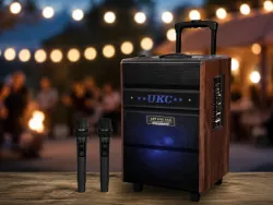 Портативная колонка UKC ART LIVE 12A+ - 1200 Вт, Bluetooth, USB, SD, FM, аккумуляторная, до 7 часов автономной работы thumbnail