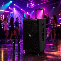 Портативная колонка UKC T2 Pro - 1000 Вт, Bluetooth, USB/SD, Караоке с 2 микрофонами, Встроенный аккумулято thumbnail