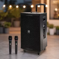 Портативная колонка UKC T2 Pro - 1000 Вт, Bluetooth, USB/SD, Караоке с 2 микрофонами, Встроенный аккумулято thumbnail