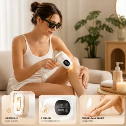 Фотоэпилятор Kemei KM-7106 - IPL технология, домашнее удаление волос, белый thumbnail
