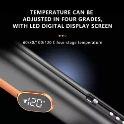 Электрический стайлер Kemei KM-6911 - выпрямитель 2в1 с ионизацией, LCD-дисплей, 200°C, серый thumbnail