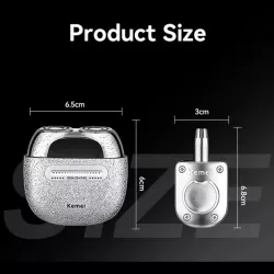 Электробритва и триммер Kemei KM-T381: 3 лезвия, IPX7, USB зарядка, Компактный 2-в-1 набор для сухого и влажного бритья thumbnail