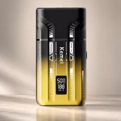 Электробритва Kemei KM-T418 с УФ-стерилизацией - 3 режима, 1400 мАч, IPX7, Type-C зарядка, 10000 об/мин thumbnail