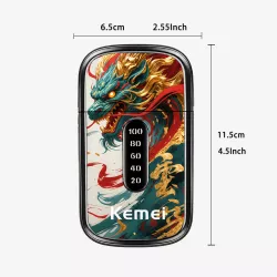 Электробритва Kemei KM-T417 - фольговая, 1200 мАч, 150 минут работы, легкий пластиковый корпус thumbnail