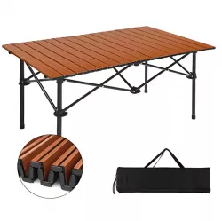 Складной стол для пикника 120x55x50 см - с чехлом, компактное хранение, быстрый монтаж thumbnail