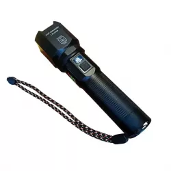 Ручной фонарик COBA CB-2506 PowerBank - 5 цветов света, светодиод TG WICK, USB-зарядка, алюминиевый корпус thumbnail