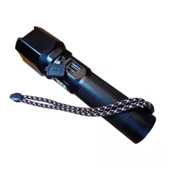 Ручной фонарик COBA CB-2506 PowerBank - 5 цветов света, светодиод TG WICK, USB-зарядка, алюминиевый корпус thumbnail