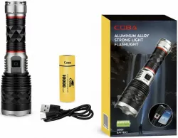 Ручной фонарь Bailong CB-G685 - 30 Вт, до 1000 м, Type-C зарядка, Power Bank, алюминиевый корпус thumbnail