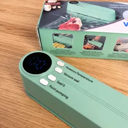Аккумуляторный вакуумный упаковщик Vacuum Sealer - USB зарядка, 1200 мАч, 3 насадки, 5 пакетов в комплекте thumbnail