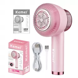 Аккумуляторная машинка для удаления катышков Kemei KM-167 - 1200 мАч, USB зарядка, 8500 об/мин, портативная thumbnail