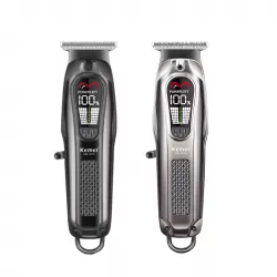 Машинка для стрижки Kemei KM-1675 - 5 скоростей, T-образное лезвие, LED-дисплей, до 270 мин работы, USB Type-C зарядка thumbnail