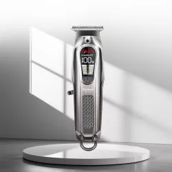 Машинка для стрижки Kemei KM-1675 - 5 скоростей, T-образное лезвие, LED-дисплей, до 270 мин работы, USB Type-C зарядка thumbnail