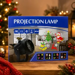 Детский LED-проектор Projection Lamp - 16 рисунков, 4 слайда, 3D эффект, мультиколор, кронштейн в комплекте thumbnail