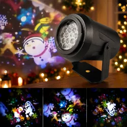 Детский LED-проектор Projection Lamp - 16 рисунков, 4 слайда, 3D эффект, мультиколор, кронштейн в комплекте thumbnail