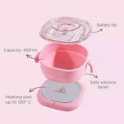 Аппарат для нагрева воска Wax Kettle AND651 - силиконовая чаша, объем 400 мл, 100 Вт, розовый thumbnail