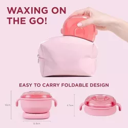 Аппарат для нагрева воска Wax Kettle AND651 - силиконовая чаша, объем 400 мл, 100 Вт, розовый thumbnail
