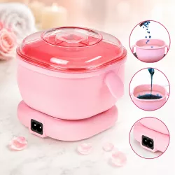 Аппарат для нагрева воска Wax Kettle AND651 - силиконовая чаша, объем 400 мл, 100 Вт, розовый thumbnail