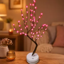 Декоративный LED-светильник Бонсай - теплый свет, USB и батарейки, высота 45 см, для спальни и кафе thumbnail