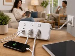 Подовжувач-розгалужувач AND WL-6 - 4 універсальні розетки, USB-порти, до 2200 Вт thumbnail