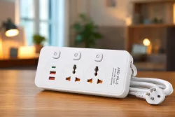 Подовжувач-розгалужувач AND WL-6 - 4 універсальні розетки, USB-порти, до 2200 Вт thumbnail