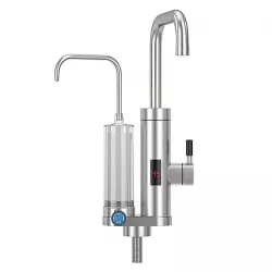 Проточный водонагреватель Faucet ZSWK-D02 - 3300 Вт, LED-дисплей, нерж. сталь 304, фильтр, 30-60°C thumbnail