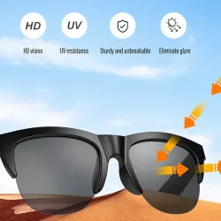 Смарт-очки XH-EP-F06 с Bluetooth 5.3 - Поляризационные линзы, сенсорное управление, UV-защита, вес 30 г thumbnail