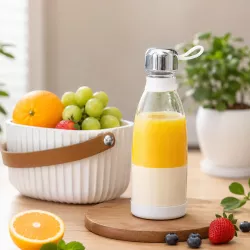 Портативный блендер-бутылка Mini Juicer 350 мл - аккумуляторный, 40 Вт, USB зарядка, белый thumbnail